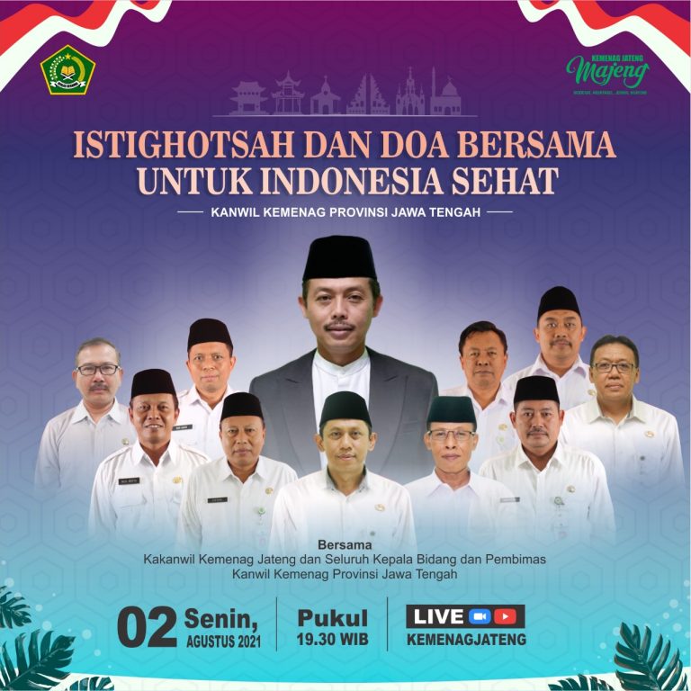 Kakanwil Ajak Jajarannya Ikuti Istigotsah dan Doa Bersama untuk Indonesia Sehat