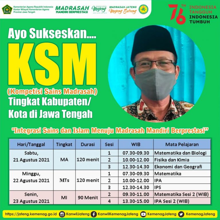 Sukseskan KSM : Integrasi Sains dan Islam Menuju Madrasah Mandiri Berprestasi
