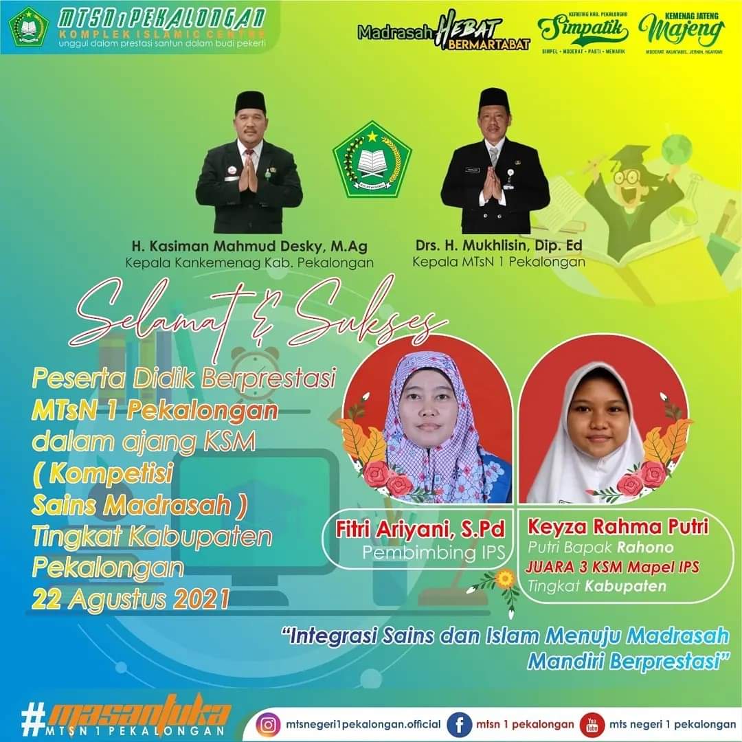 MTs N 1 Pekalongan Raih Perunggu