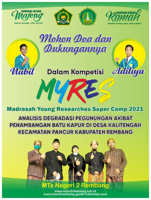 Tim Peneliti MTs Negeri 2 Rembang  Presentasikan Proposal Myres 2021
