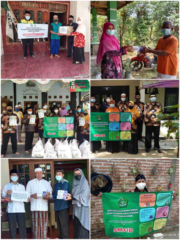 Penyuluh Bergerak Bagi-Bagi Masker Sosialisasikan 5 M + 1 D