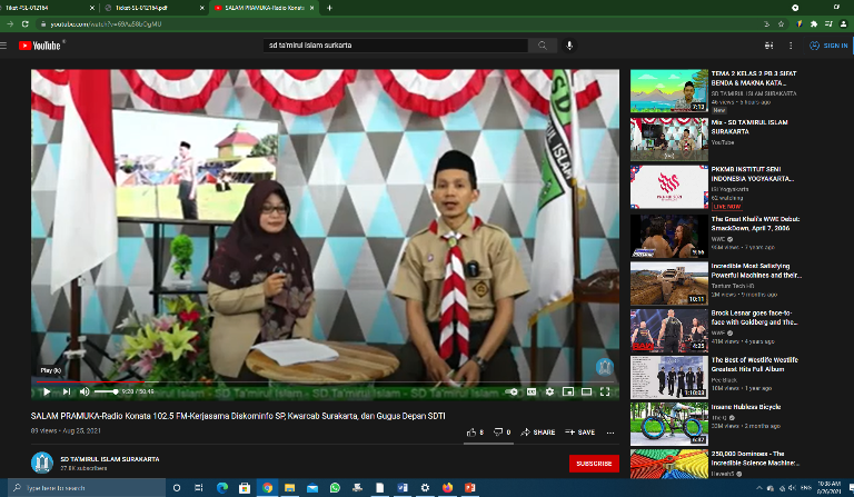 PANDEMI TIDAK MENGHALANGI SISWA TETAP PRODUKTIF BERKEGIATAN PRAMUKA
