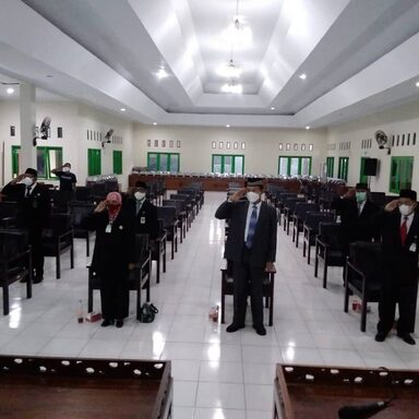 Peringatan Kemerdekaan RI ke 76, Kankemenag Klaten Ikuti Upacara Secara Virtual