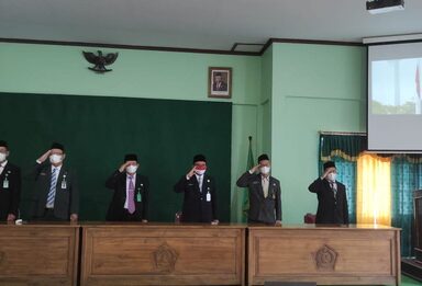 Kemenag Grobogan Ikut Partisipasi Upacara Kemerdekaan Republik Indonesia ke-76 Secara Virtual