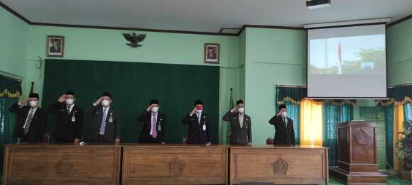 Kemenag Grobogan Ikut Partisipasi Upacara Kemerdekaan Republik Indonesia ke-76 Secara Virtual