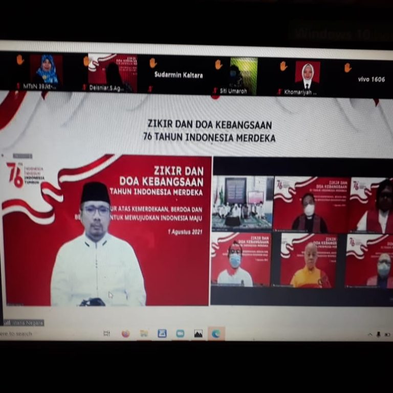 Kepala Kantor Kementerian Agama Brebes Hadir Dalam Zikir dan Doa Kebangsaan 76 Tahun Indonesia Merdeka