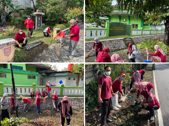 Kegiatan World Cleanup Day yang dilaksanakan oleh ASN Kankemenag Kab. Boyolali