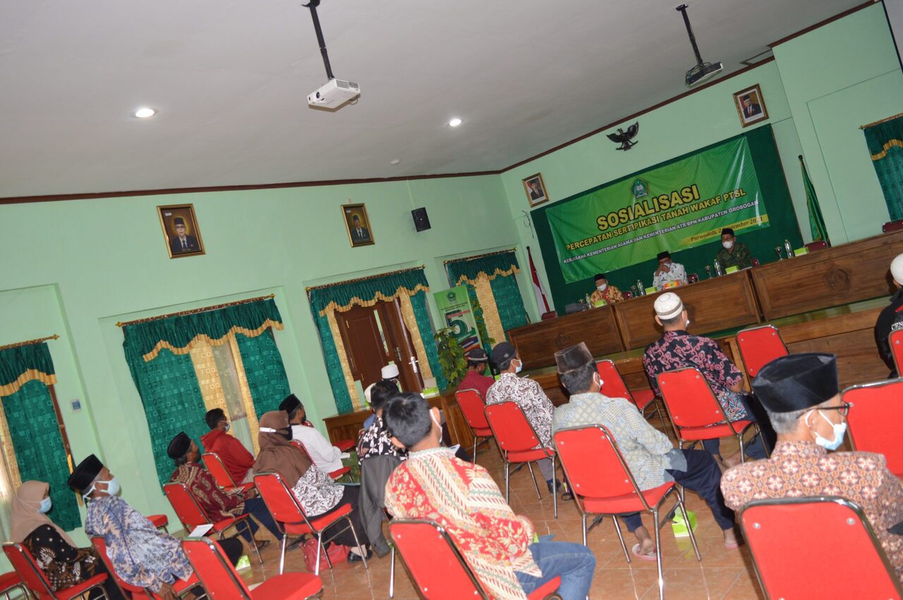 Kemenag Grobogan Menggelar Sosialisasi Percepatan Sertifikasi Tanah Wakaf