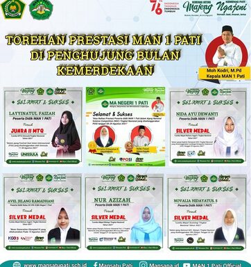 Dipenghujung Bulan Kemerdekaan, MAN 1 Pati Torehkan Banyak Prestasi