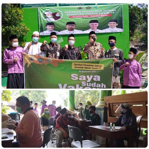 Kemenag Pati Sukseskan Gerakan Pesantren Jateng Serentak Vaksin Covid-19