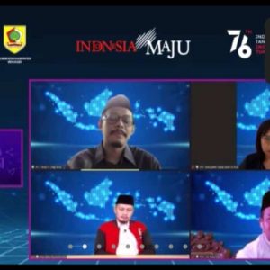 Tim Pengendali KUB Kankemenag Wonogiri yang juga anggota FKUB, H. Mursyidi dalam acara Webinar Gerakan Nasional Literasi Digital & Siber Kreasi