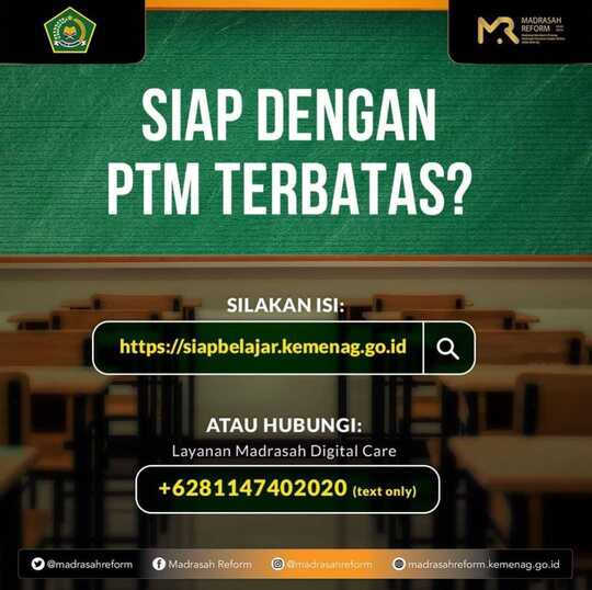 PTM Terbatas Sudah Diizinkan, Madrasah Wajib Penuhi Persyaratan