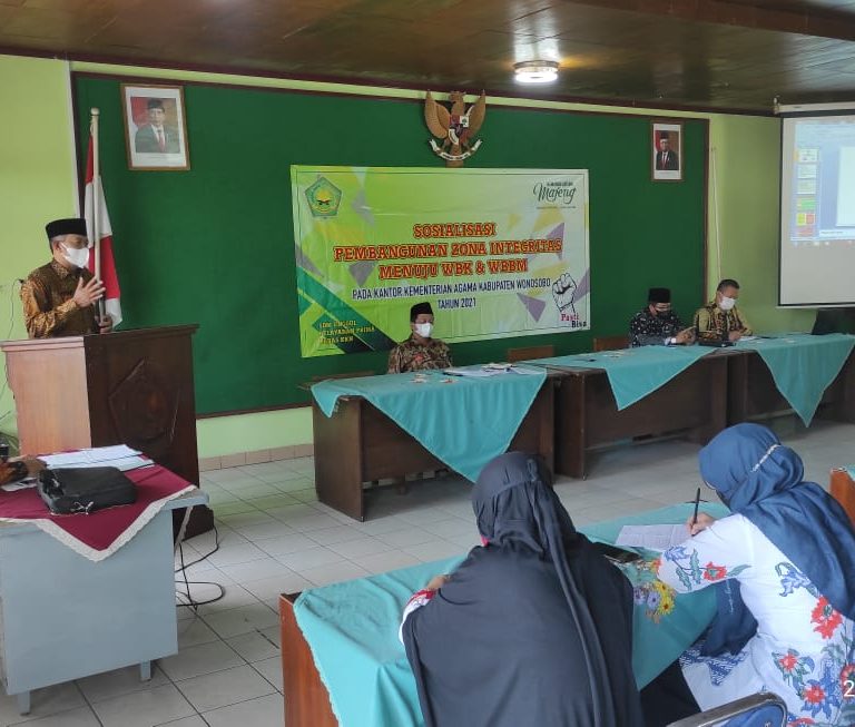 Perdana Dari WFH 100℅, Kankemenag Kab. Wonosobo Sosialisasi Pembangunan ZI