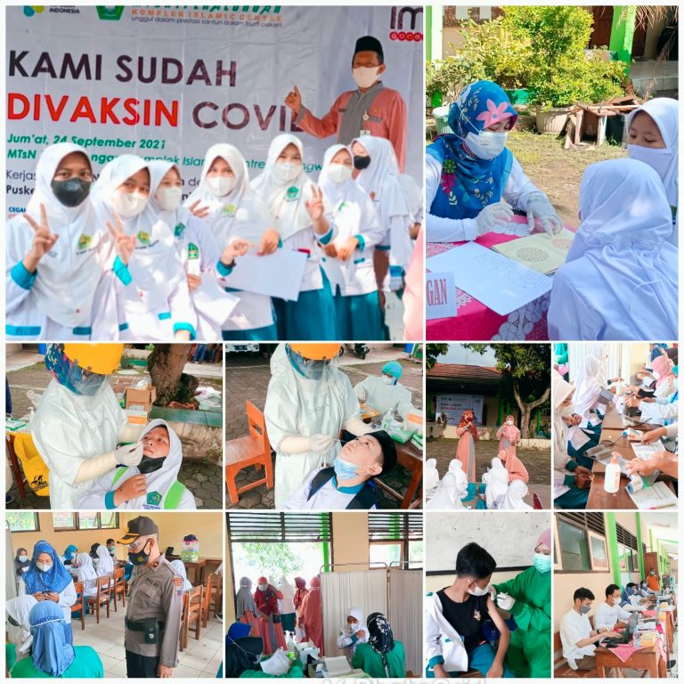 Siswa MTs N 1 Pekalongan Vaksinasi Covid-19 dan Swab Antigen