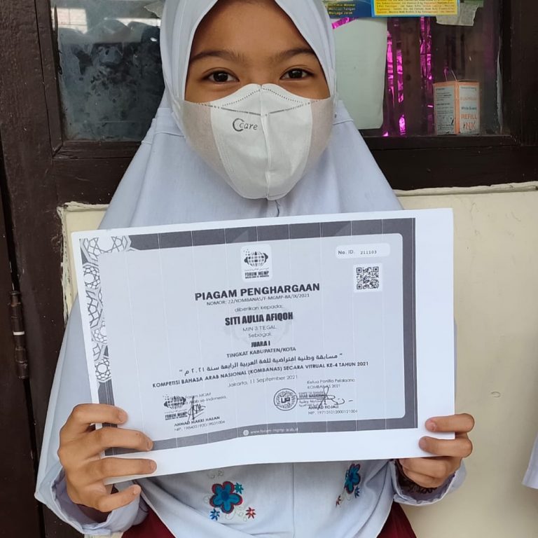 Aulia Sukses Melaju Ke Tingkat Nasional Lomba Kompetisi Bahasa Arab 2021