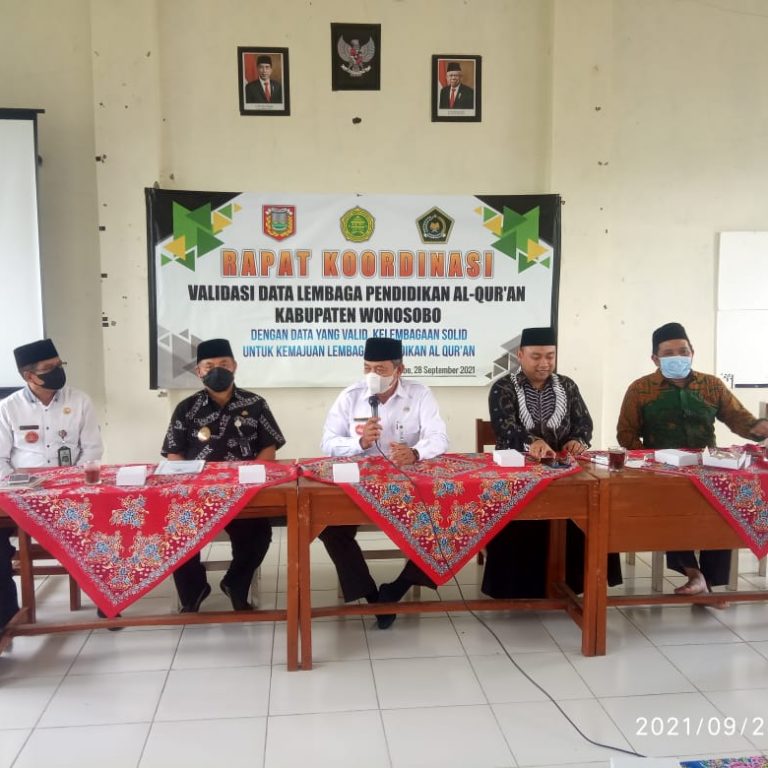 Rapat Koordinasi Validasi Data dan Tata Kelola Lembaga Pendidikan Al-Qur’an Wonosobo