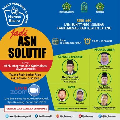Komitmen ASN Berintegritas Mulai dari Pimpinan Sampai Tingkat Paling Bawah