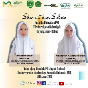 Dua Siswi MTs Tarbiyatul Islamiyah Pati Raih Prestasi Tingkat Nasional