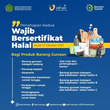 Obat, Kosmetik, dan Barang Gunaan Wajib Bersertifikat Halal
