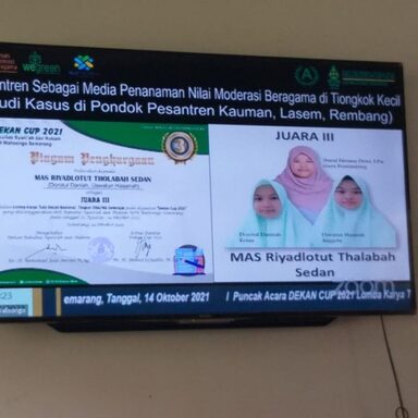 MA Riyadl Kantongi Juara 3 Lomba KTI
