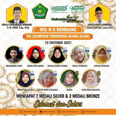 Semakin Nyata, Prestasi MTsN 5 Rembang