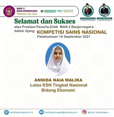 Jadi Kado Terindah HUT ke-56 MAN 2 Banjarnegara, Peserta Didik Lolos KSN Tingkat Nasional