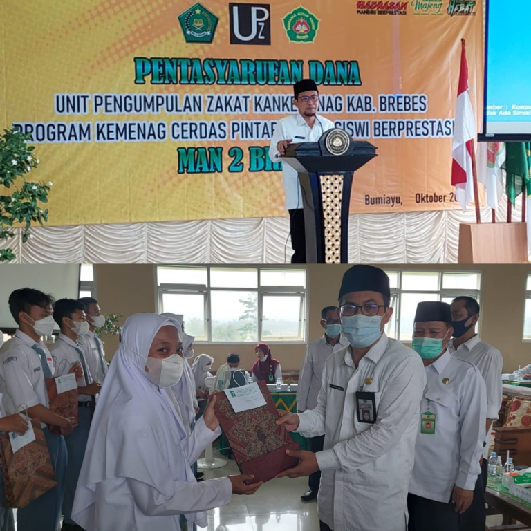 Lagi..!! UPZ Kemenag  Kab. Brebes berikan 27 juta untuk Siswa dan Guru Berprestasi MAN 2 Brebes