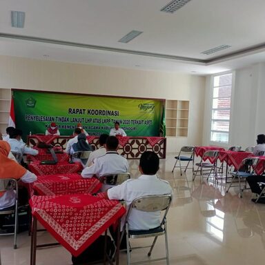 Kemenag Wonogiri Adakan Rakor Penyelesaian TLHP dan LKPP Asset 2020