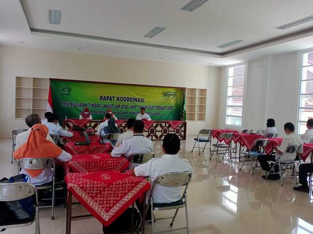 Kemenag Wonogiri Adakan Rakor Penyelesaian TLHP dan LKPP Asset 2020