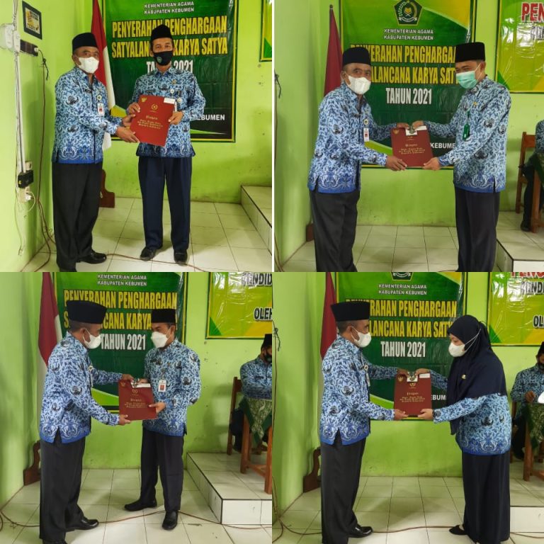 Dua Puluh Dua Guru dan Pegawai MTs.N 7 Kebumen Mendapat Penghargaan Satyalencana Karya Satya