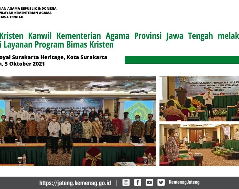 Bimas Kristen Kanwil Kementerian Agama melaksanakan Evaluasi Layanan Program Bimas Kristen