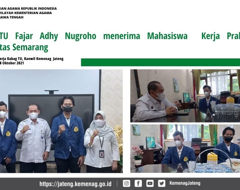 Kanwil Kemenag Kembali Menerima Mahasiswa Kerja Praktek