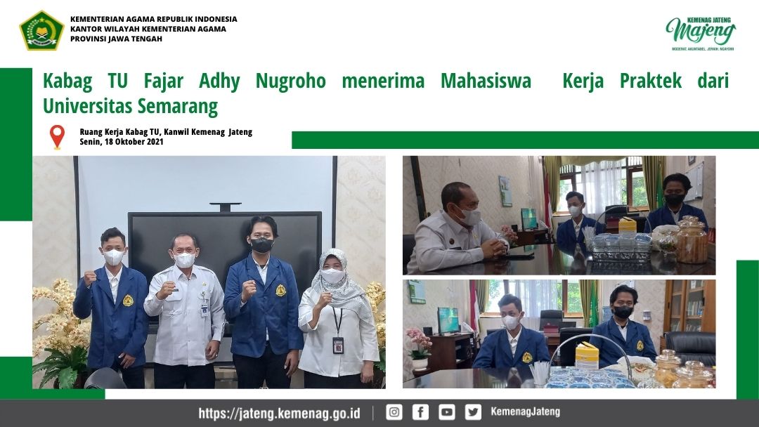 Kanwil Kemenag Kembali Menerima Mahasiswa Kerja Praktek