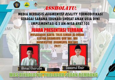 MA Riyadl Sabet Presentasi Terbaik LKTI Unibraw