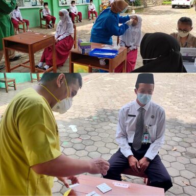 Evaluasi PTM, MIN Kota Semarang Gelar Sampling Rapid Antigen