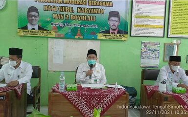 Penguatan Moderasi Beragama bagi Guru dan Pegawai MAN 2 Boyolali