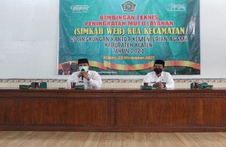 Tingkatkan Mutu Layanan KUA, Kemenag Klaten Gelar Bimtek Simkah Web