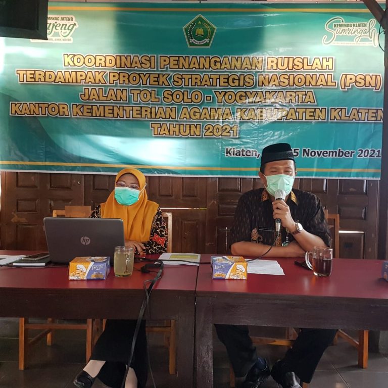 Kemenag Klaten Gelar Rakor Penanganan Ruislah Terdampak PSN Jalan Tol