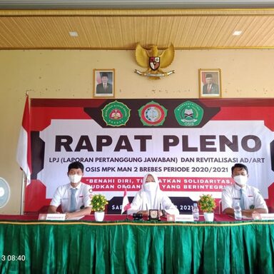 OSIS dan MPK MAN 2 Brebes Melaksanakan Rapat Pleno