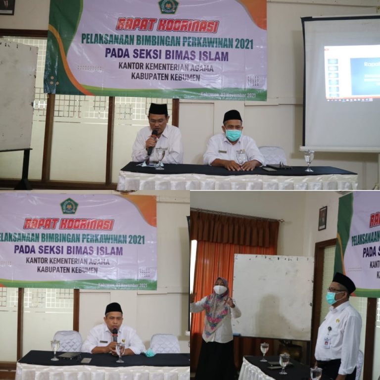 Seksi Bimas Islam Kemenag Kebumen Adakan Rakor Dan Evaluasi Pelaksanaan Bimwin Tahun 2021
