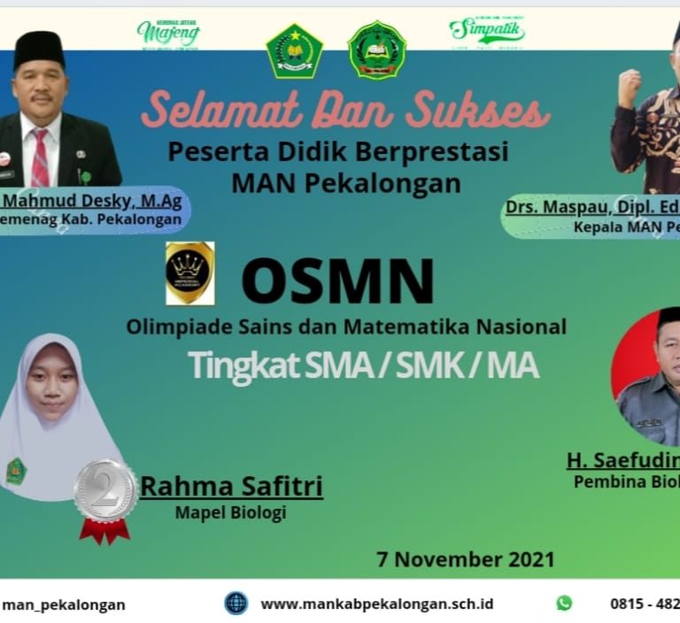 Prestasi Biologi Di Ajang OSMN SMA/MA/SMK