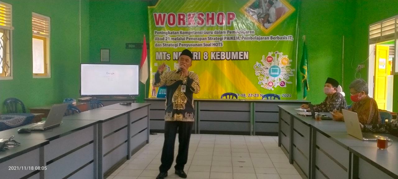 MTSN 8 Kebumen Gelar Workshop  Peningkatan Kompetensi Guru Dalam Pembelajaran Abad 21