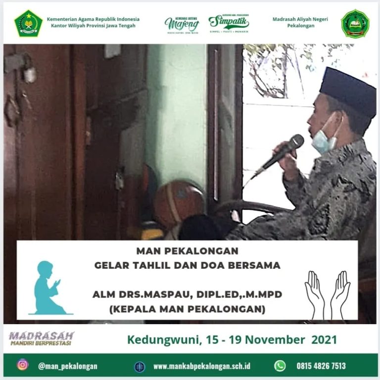 Gema Tahlil dan Doa Bersama Untuk Almarhum Kepala MAN Pekalongan