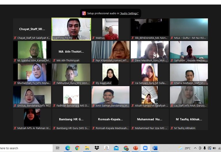 MI Sullam Taufiq Ikuti Orientasi Bimtek EDM eRKAM Secara Sinkronus.