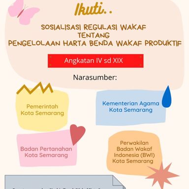 BWI Buka Pendaftaran Peserta Sosialisasi Regulasi Wakaf