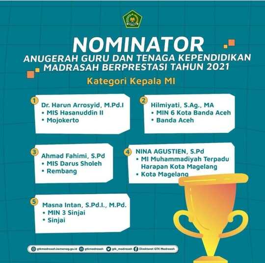 Ahmad Fahimi, Maju Nominator Anugerah Guru  Berprestasi