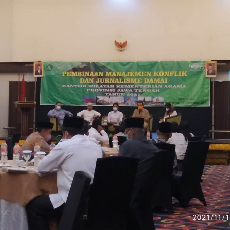 Kemenag Purworejo Ikuti Pembinaan Manajemen Konflik dan Jurnalisme Damai