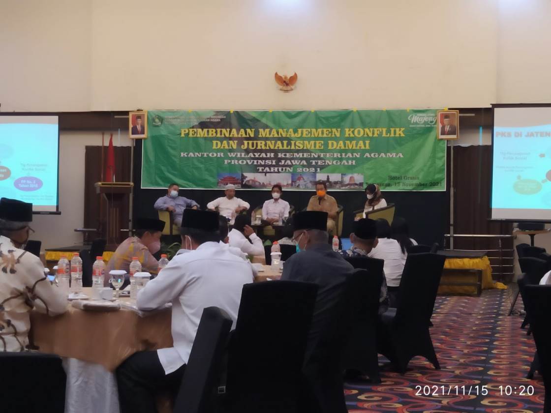 Kemenag Purworejo Ikuti Pembinaan Manajemen Konflik dan Jurnalisme Damai