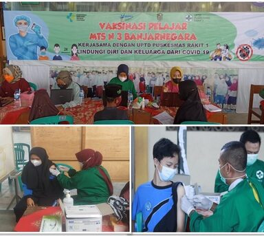 Ciptakan Herd Immunity, Siswa MTs Negeri 3 Banjarnegara Ikuti Vaksinasi