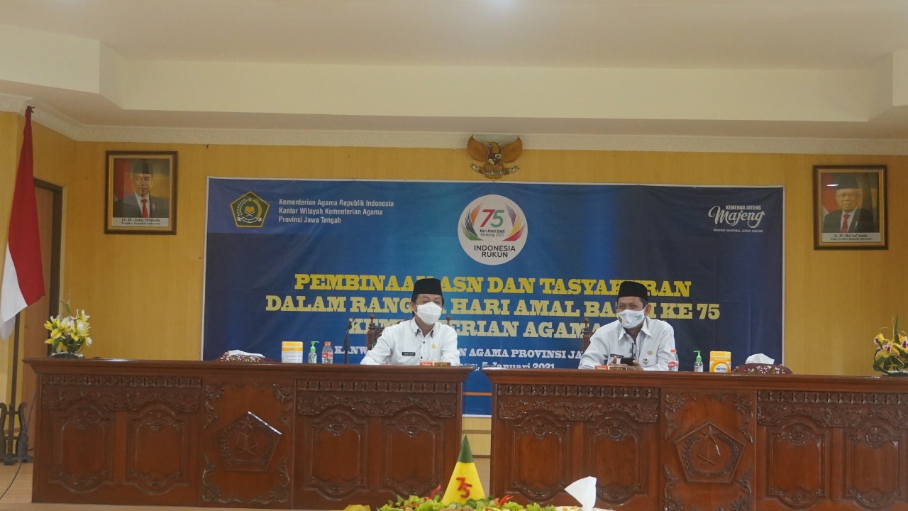 Hari Amal Bakti ke 75 Kanwil Kemenag Gelar Pembinaan dan Tasyakuran